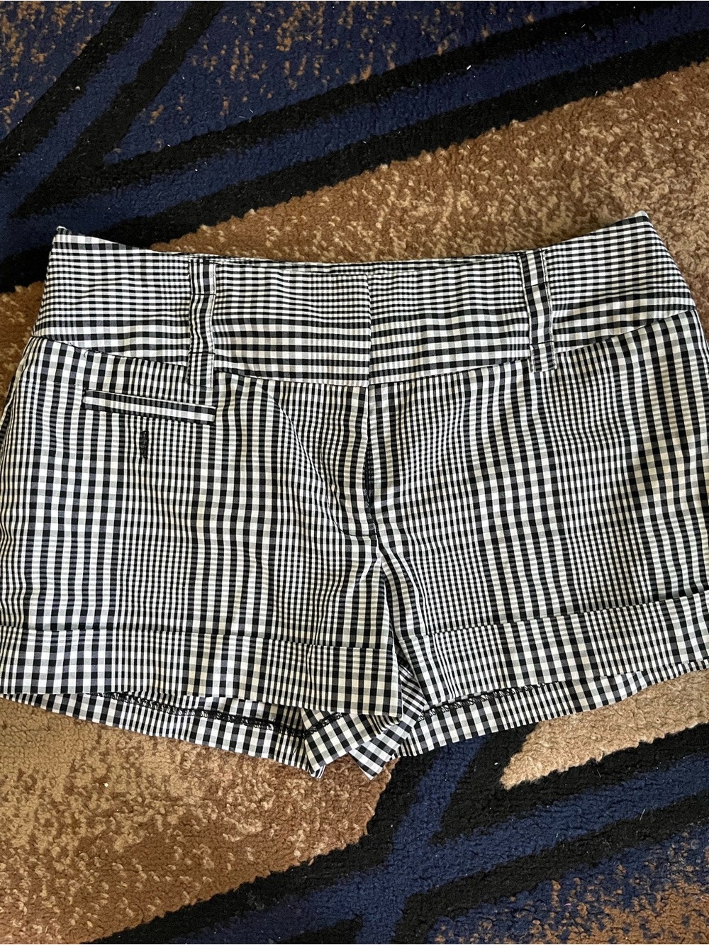 Dots Black & White Gingham Bermuda Shorts